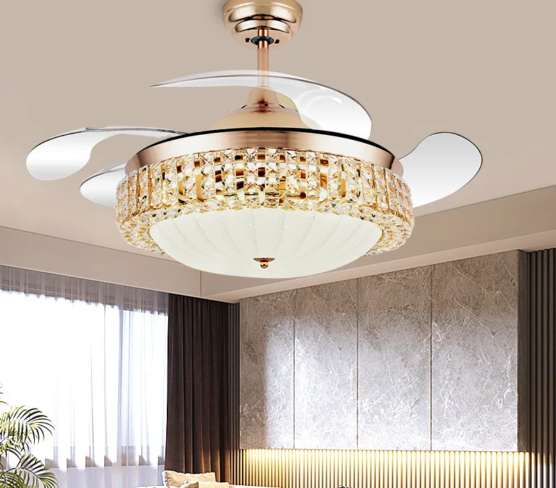 42inch  ceiling fan lamp modern ceiling fan with light crystal fan light with remote