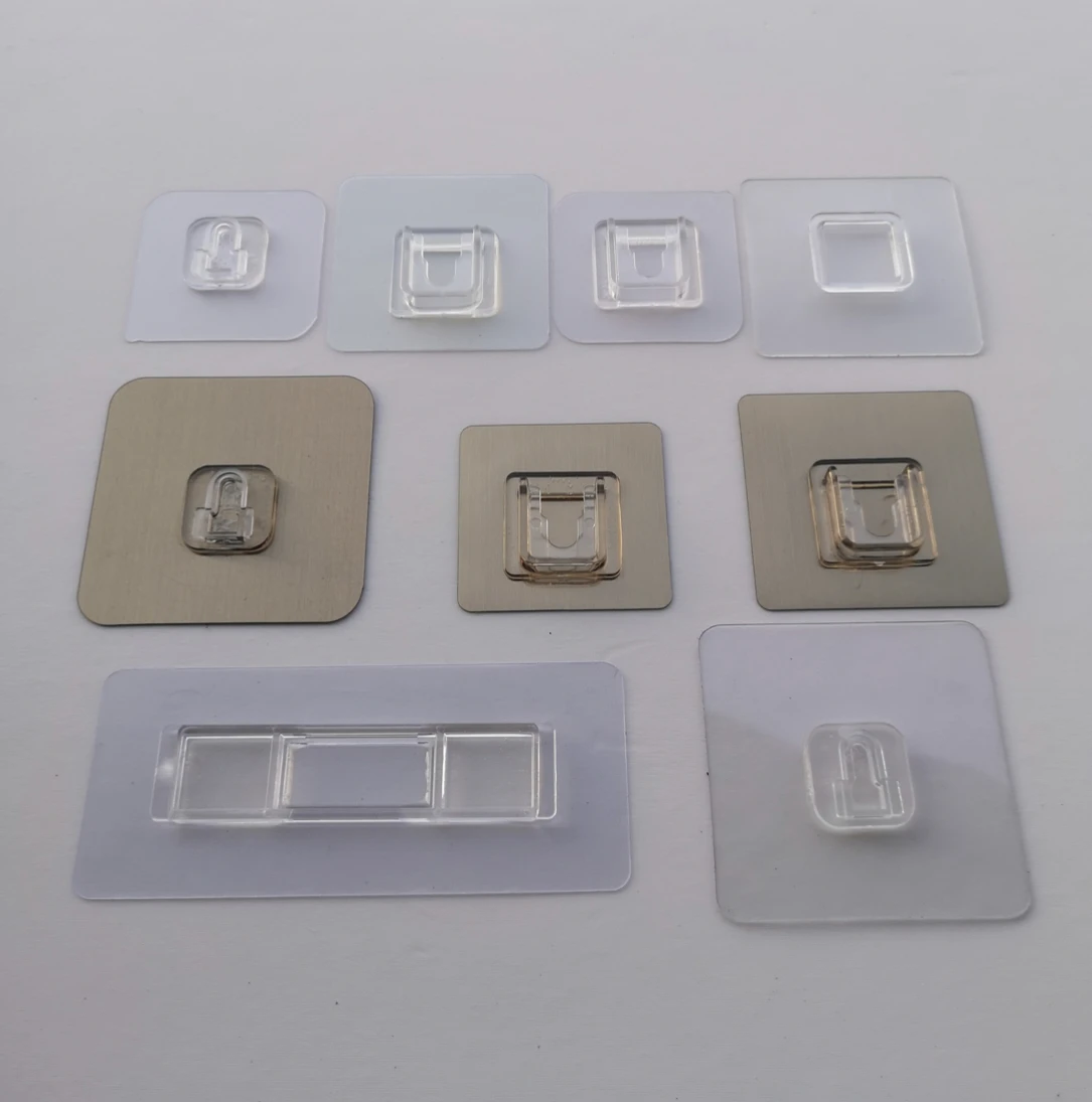 To sample processing traceless paste plastic accessories U - type buckle transparent child mother paste back glue custom manufacture