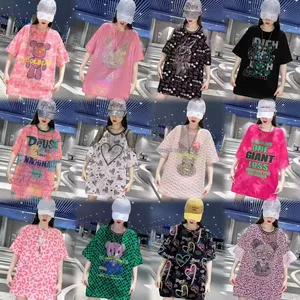 Women's T-Shirt with Latest Design and Feathers Decoration Solid Color Fashion Wear for Teenagers and Adults Men's Style