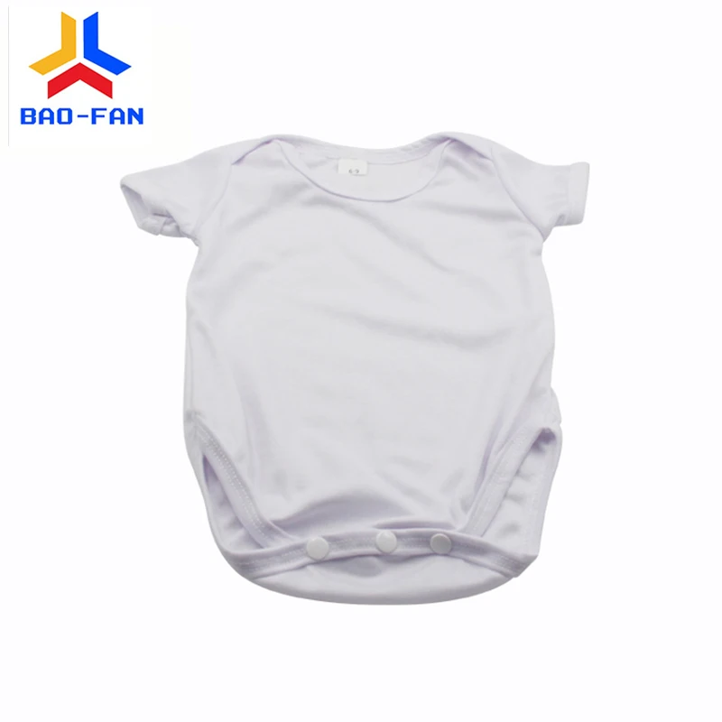 Wholesale Polyester Sublimation Blank Baby Clothes Newborn Short Sleeve  Heat Transfer Custom Diy Printing Baby T-shirt