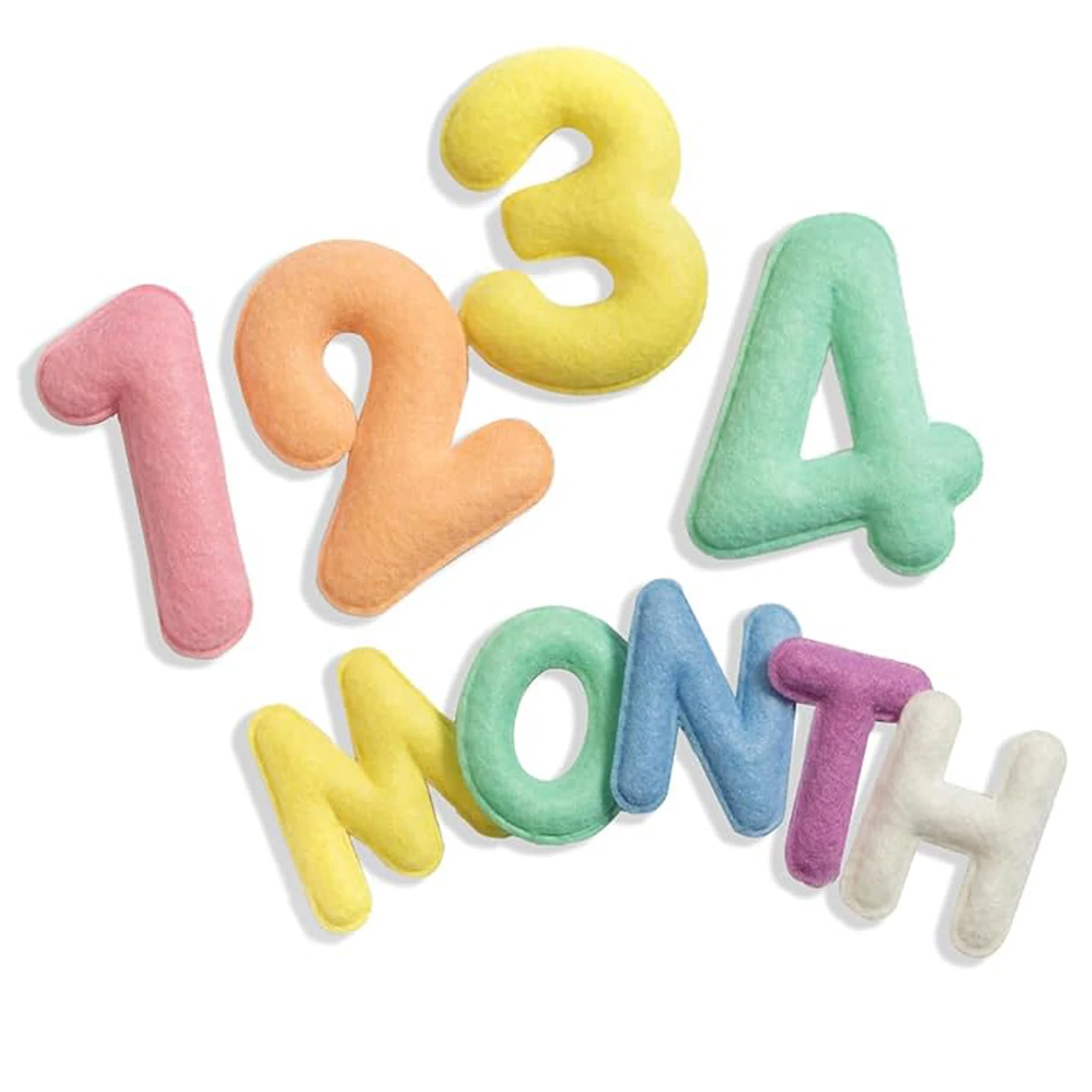 毎月のマイルストーンフェルトレターマイルストーン写真小道具赤ちゃんの成長記録のためのフェルト番号