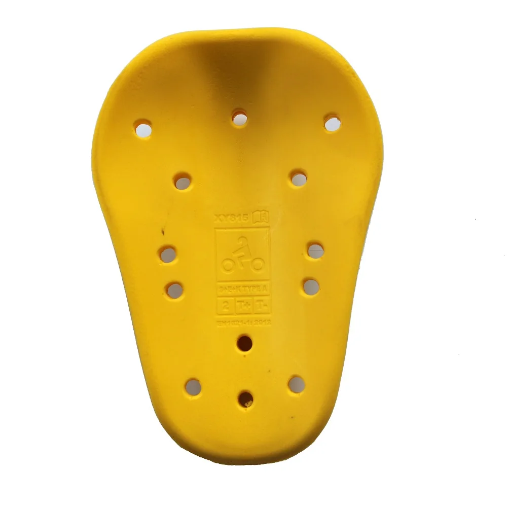 CE En1621 Approved Yellow Embossed Adult PU Armor Thin Motorcycle Knee Pads Soft Protective Replacement Apparel