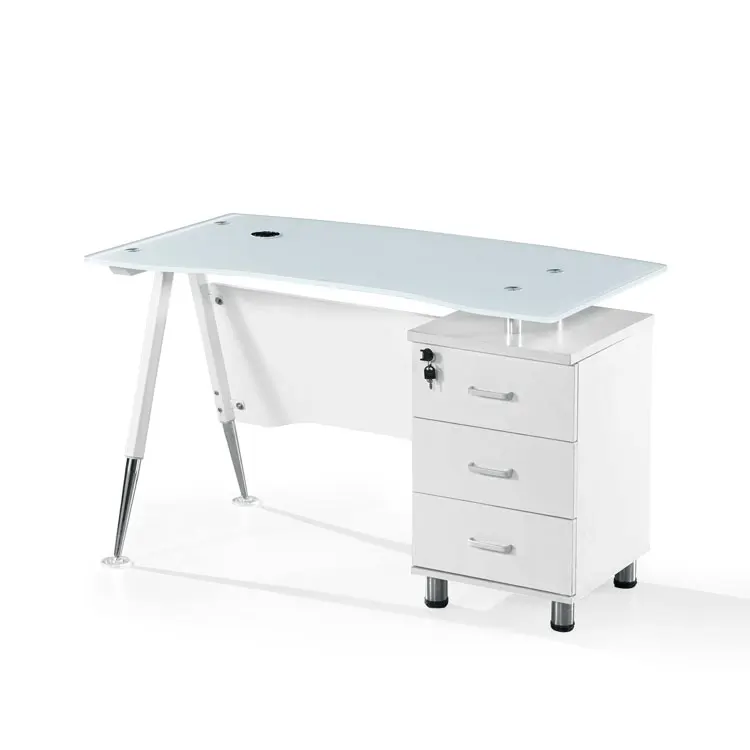 Factory Wholesale Administrative Office Furniture Glass Office Computer Desk Home Student