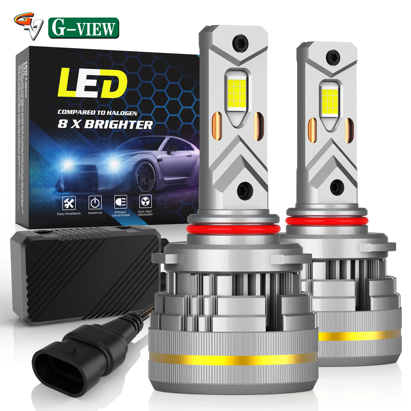 9005 9006 Lamp H8 High Low Beam White H7 Auto Headlight H1 LED Spotlights for Car H4 Super Bright 3570 Chip H11 LED Car Bulbs