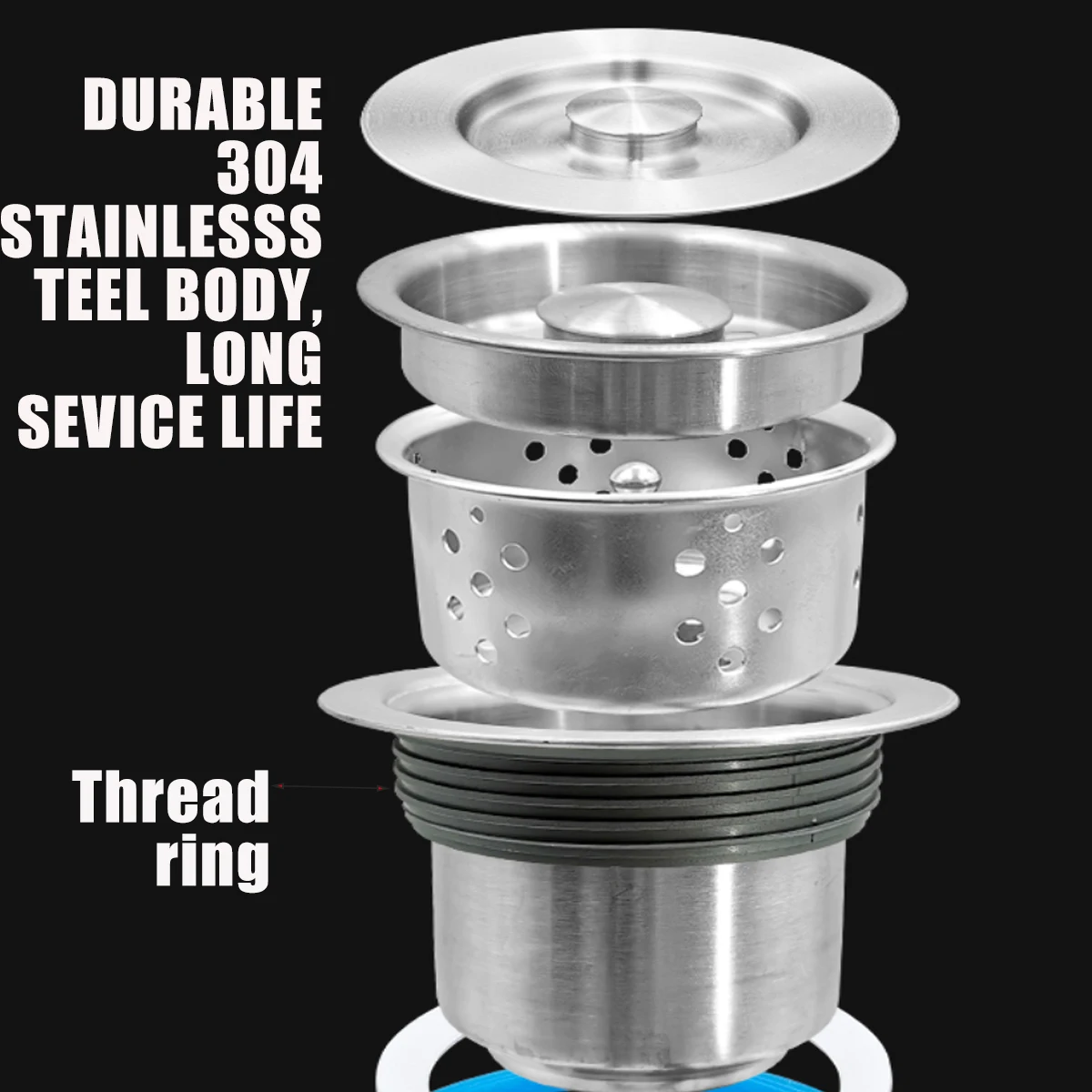 product factory supply kitchen drain strainer and kitchen sink stopper easy to clean-4