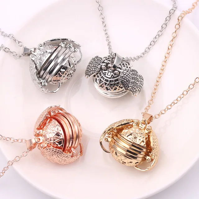 Personalized Memorial Photo Necklace: Loss of Loved One Gift; Name Charm, Angel Wing, Heart