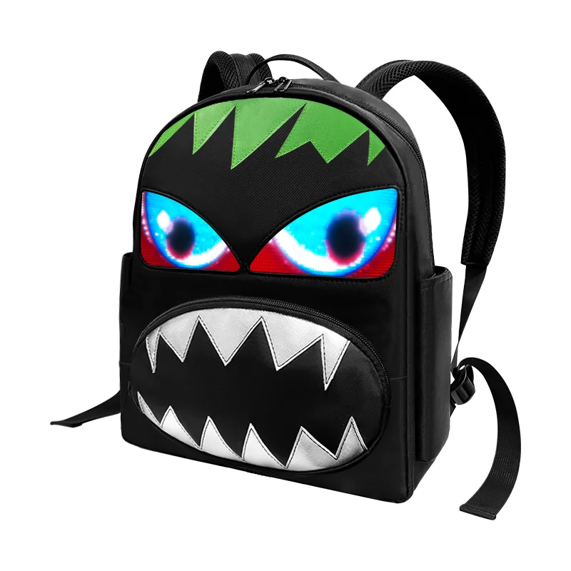 LED Backpack Smart Programmable  APP Control Eyes Led Bag  Smart Messenger Led Backpack  Children Gift Bag Led