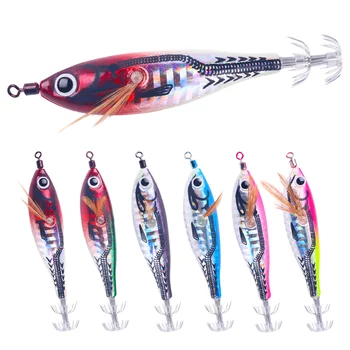 7.8CM 9.7CM Wholesale ABS Plastic Glow Squid Jig Lure with Luminous Shrimp Design for Sea River & Lake Fishing – Metal Jig – view 2