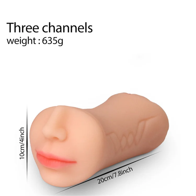 3 in 1 Realistic TPE Male Masturbator Pocket Pussy Stroker with Soft Features for Female Masturbation