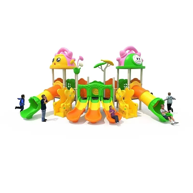 Kids Combination Play Game Park Outdoor Plastic Slide For Children ...