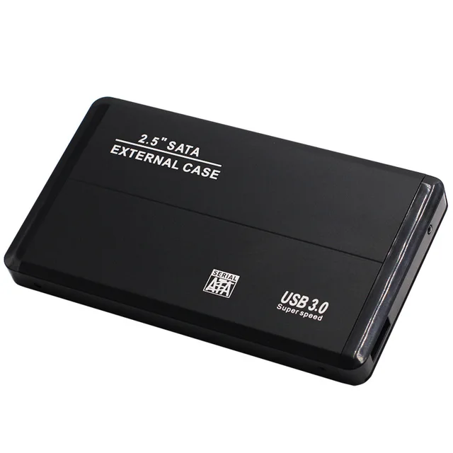 USB 3.0 Aluminum External SSD & HDD Enclosure 2.5-Inch SATA Case for Hard Drive Sleek & Durable Design