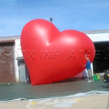 Custom made wedding valentine decoration item large inflatable red heart sale