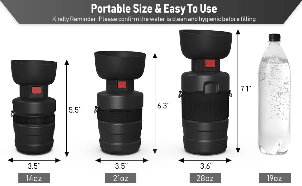 Amazon 28oz/800ml Animal Feeding Drinking Cup Bowl Pet Water Dispenser