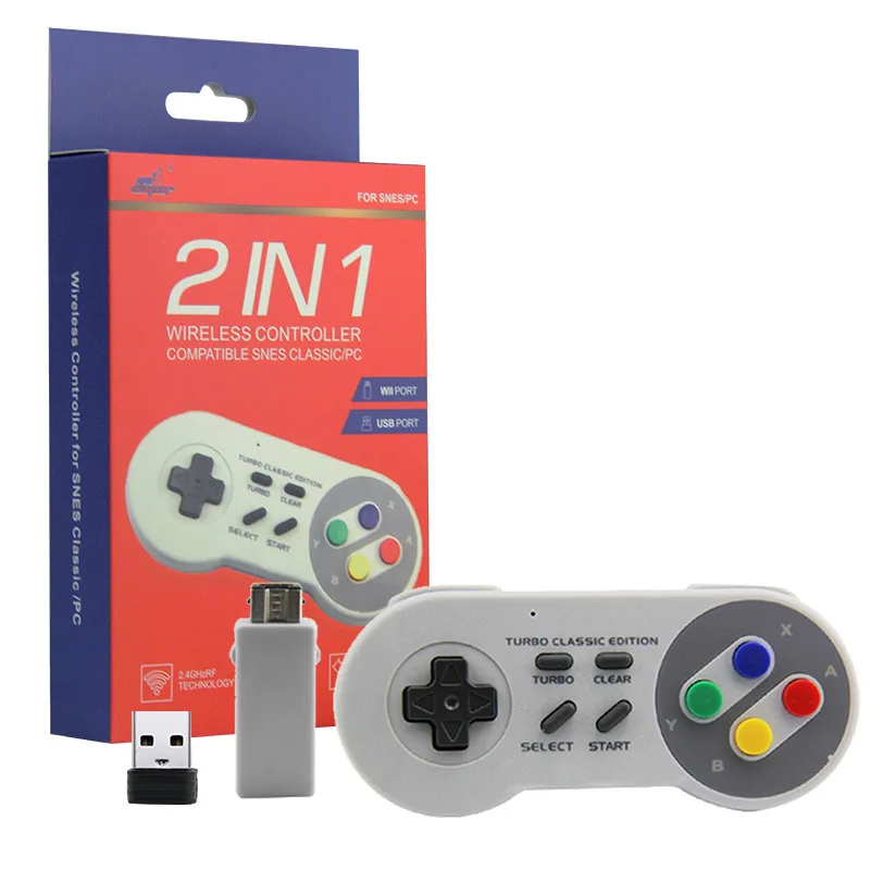 Wholesale Classic mini 2.4G 2 in 1 gaming controller for NES/SNES/Wii From m.alibaba.com