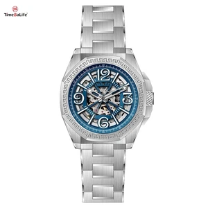 Factory Customized OEM Hexagonal Retro 316L Stainless Steel Fully Automatic Mechanical Hollow Watch Luminous 42MM Men's Watches