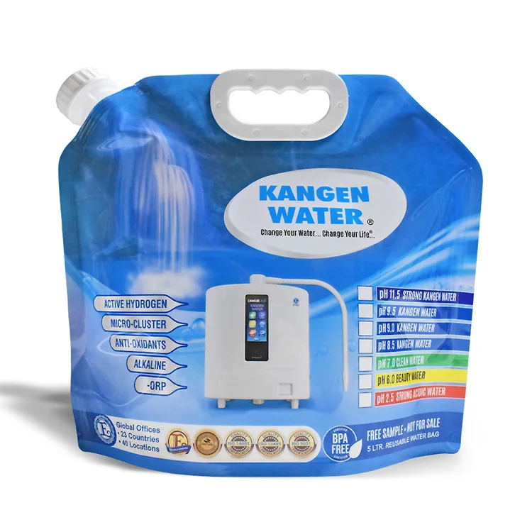 Liter BPA Free Reusable Water Bag Kangen Water Solution