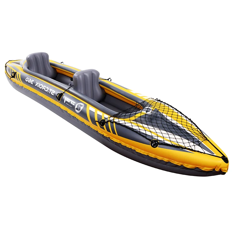 Открытый надувной каяк из ПВХ 2 человека каноэ с весами и воздушным насосом