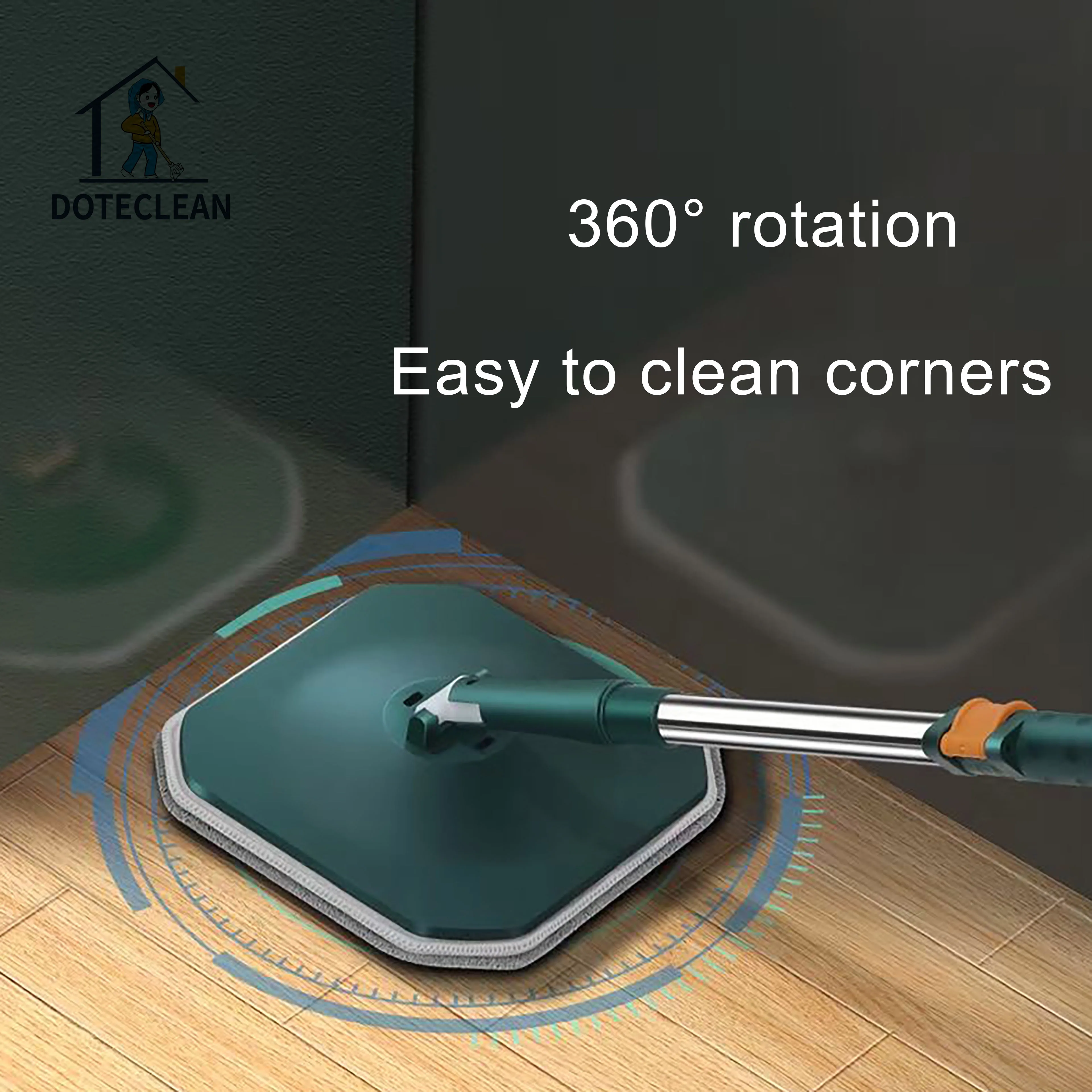 Cheapest High Quality 360 Rotate Handfree Magic Healty Dirty Clean Water Flat Spin Mop Bucket Set for House Floor Cleaner