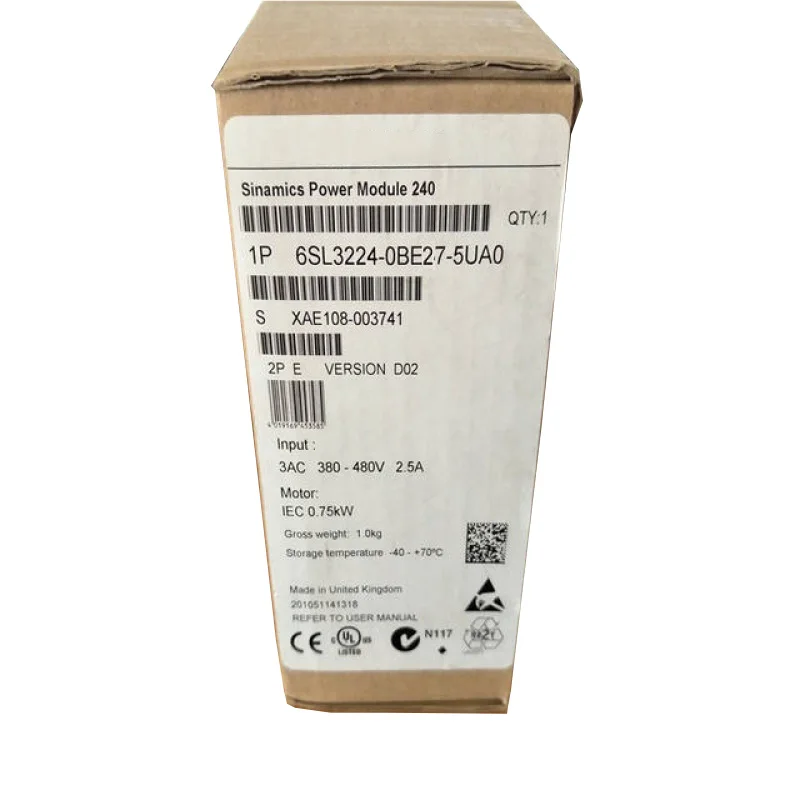 New Original 6SL3224-0BE27-5UA0 6sl32240be275ua0 SIMATIC Inverter Stock in Warehouse
