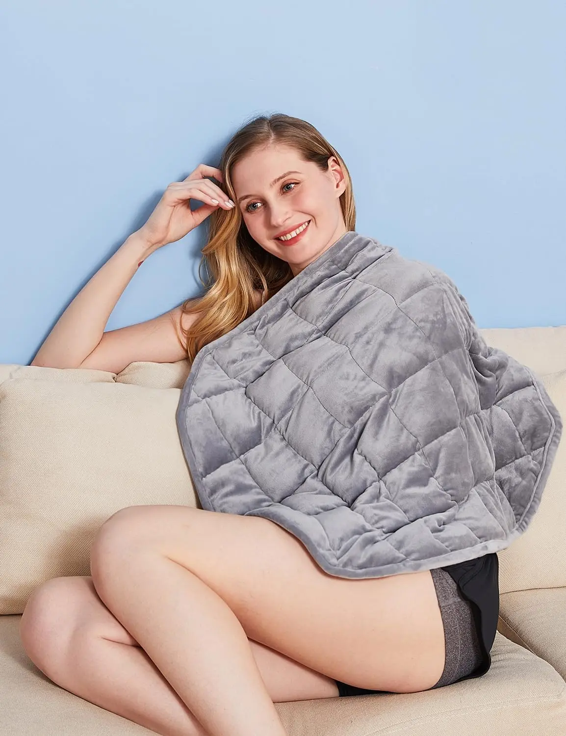 Lbs Weighted Lap Blanket Portable Versatile Comfort