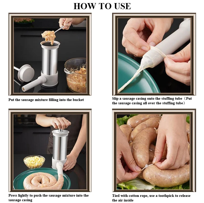 Multi-functional Quality Kitchen Manual Cooking Utensils Stuffer ...