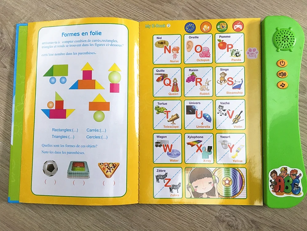 Shipenophy Livre sonore pour enfants Livre sonore interactif en anglais