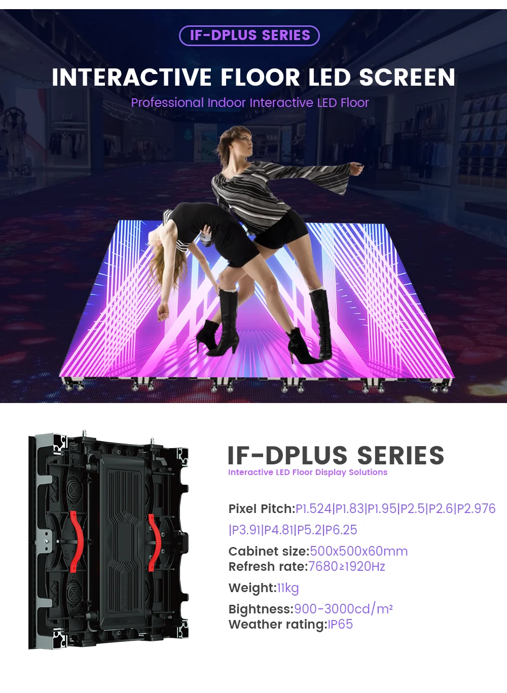 Easy Quick Installing Dance Floor LED Display P4.81 Interactive Video ...