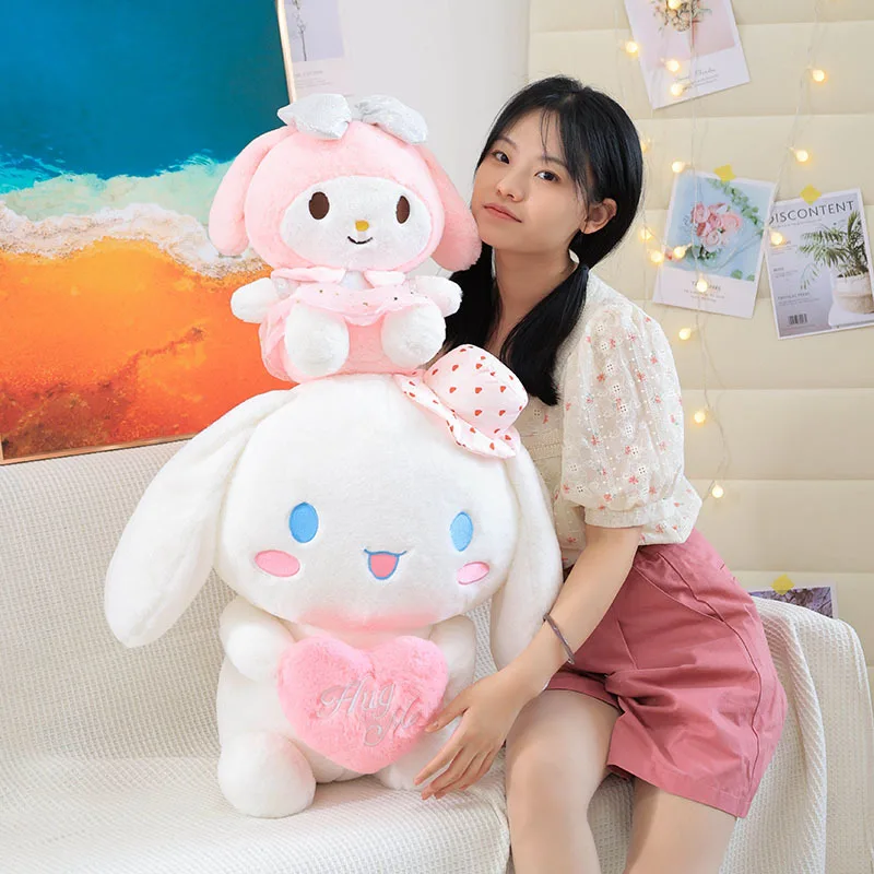 Pink Heart Sanrio Series Plush Toy Cinnamoroll Plush Pillow Sanrio ...