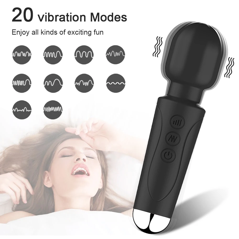 ALWUP Adults Powerful Stimulator Personal Magic AV Vibrator Wand for Clitoris Massager Goods Sex Toys for Adults Female