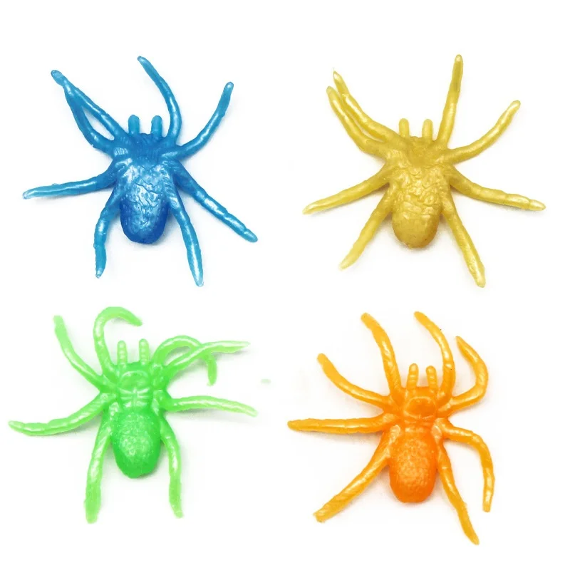 Realistic Small Size TPR Plastic Spider Toys Funny Decorations and Prank Props for Kids Novelty & Gag Toys