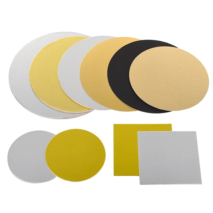 Round Cake Boards Gold Silver White 8