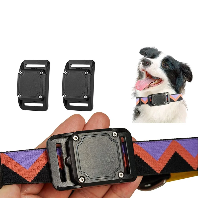 New 2024 For Airtag Dog Collar Holder Plastic Keychain Case For Apple
