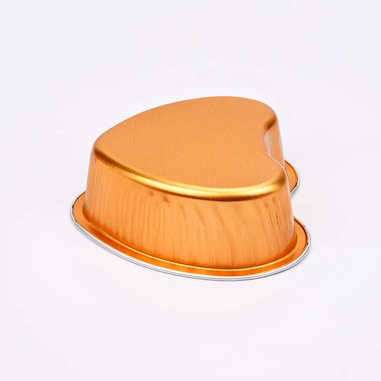 Disposable Heart Shaped Cake Pan Colorful Aluminum Foil Baking Cups Mold Buy Heart Shaped Cake