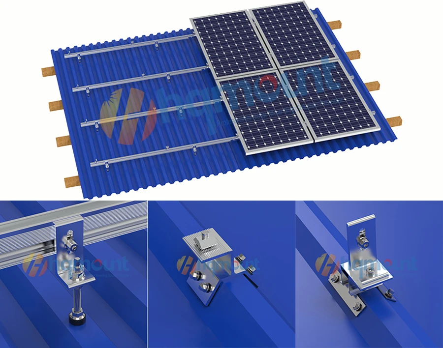 Universal Solar Power Mounts Standing Seam Tin Roof Clamp For Solar ...