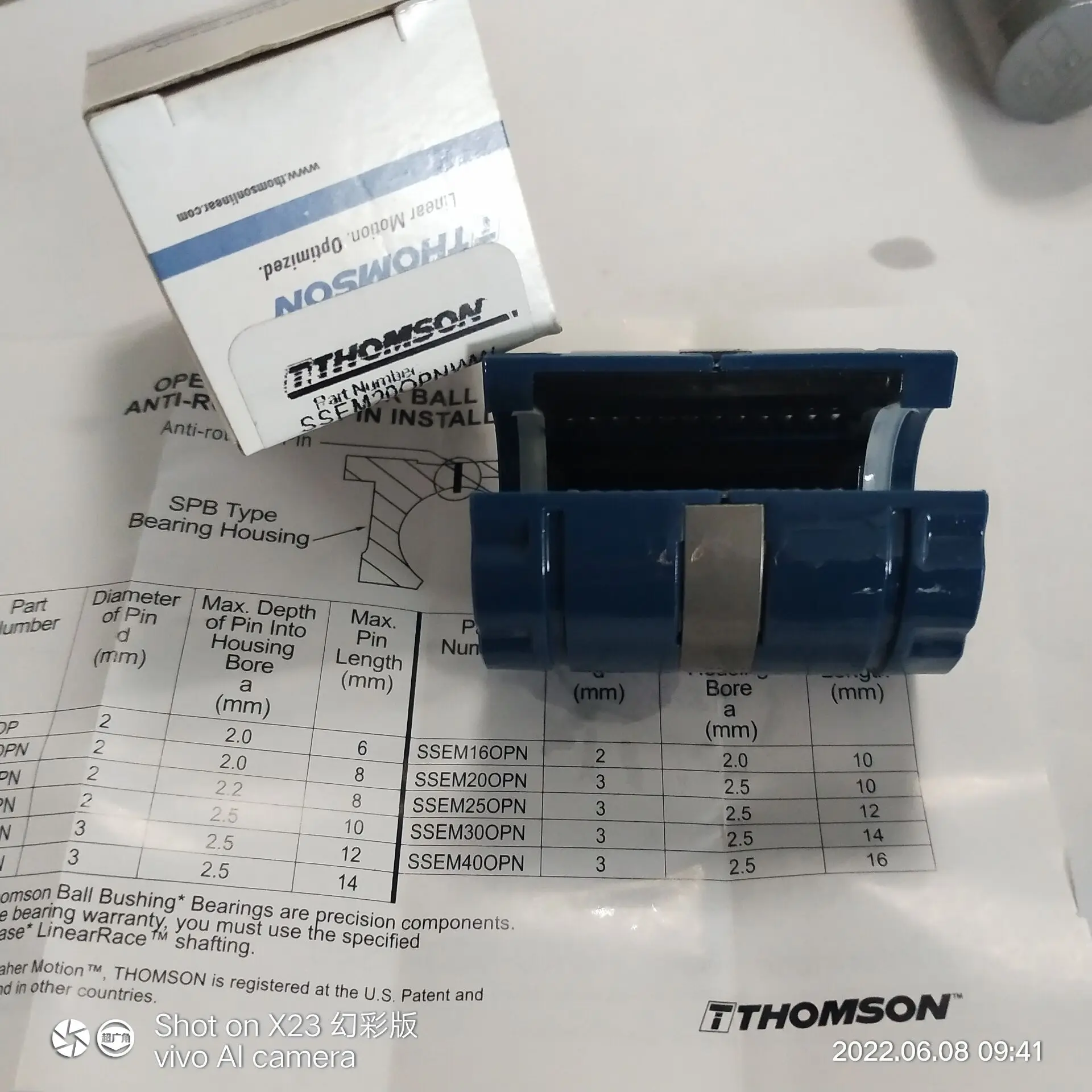 Thomson Linear Ball Bushing Bearing Block SSE M30 OPN SSE M25 OPN SSE M20 OPN
