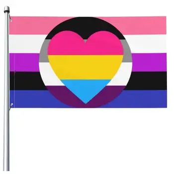 Pansexual flag in heart love sign vector design | Premium AI-generated