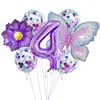 Conjunto de mariposas rosa y morado, set de 4.