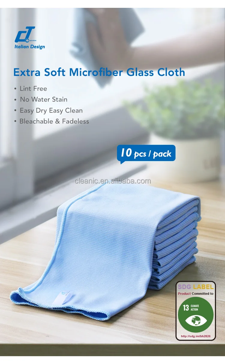 Hospital Office Cleaning Rags Towels Janitorial Supplies Reusable Blue