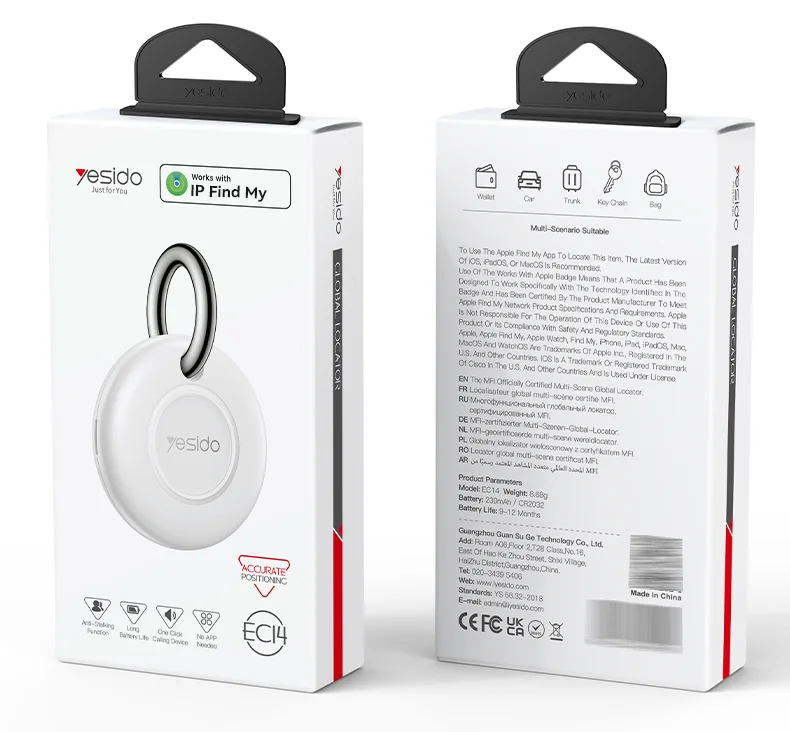 Yesido Precise Global Positioning Built-in Buzzer Long Standby Time Global Find Locator EC14