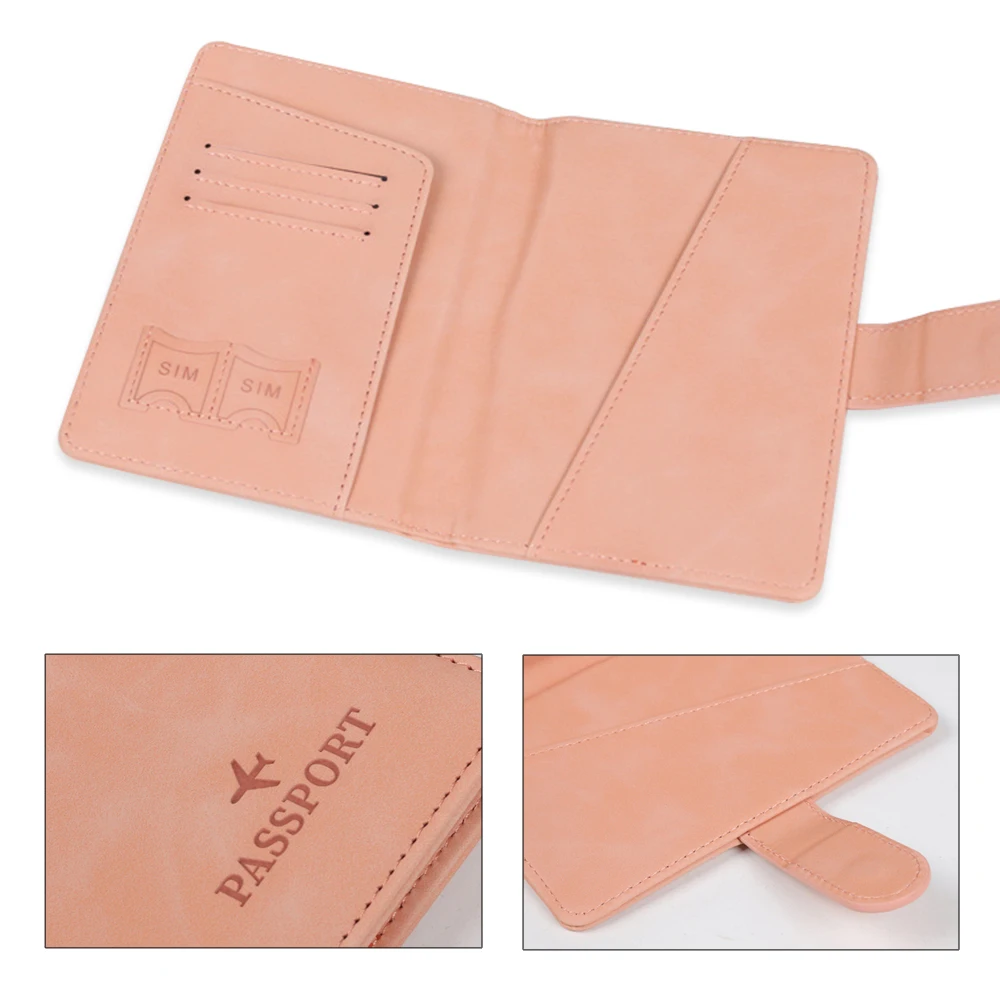 Leather Passport Holder Cover Case,Rfid Blocking Travel Wallet Passport ...