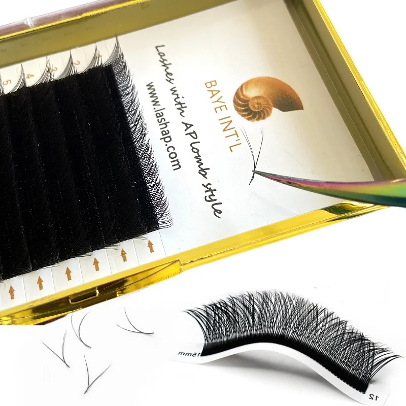 Handmade Natural YY Eyelash Extention YY Lash Y Shape Mink Eyelash Extension Supplies  Easy Fan Lashes  0.07  C D Mix  Natural