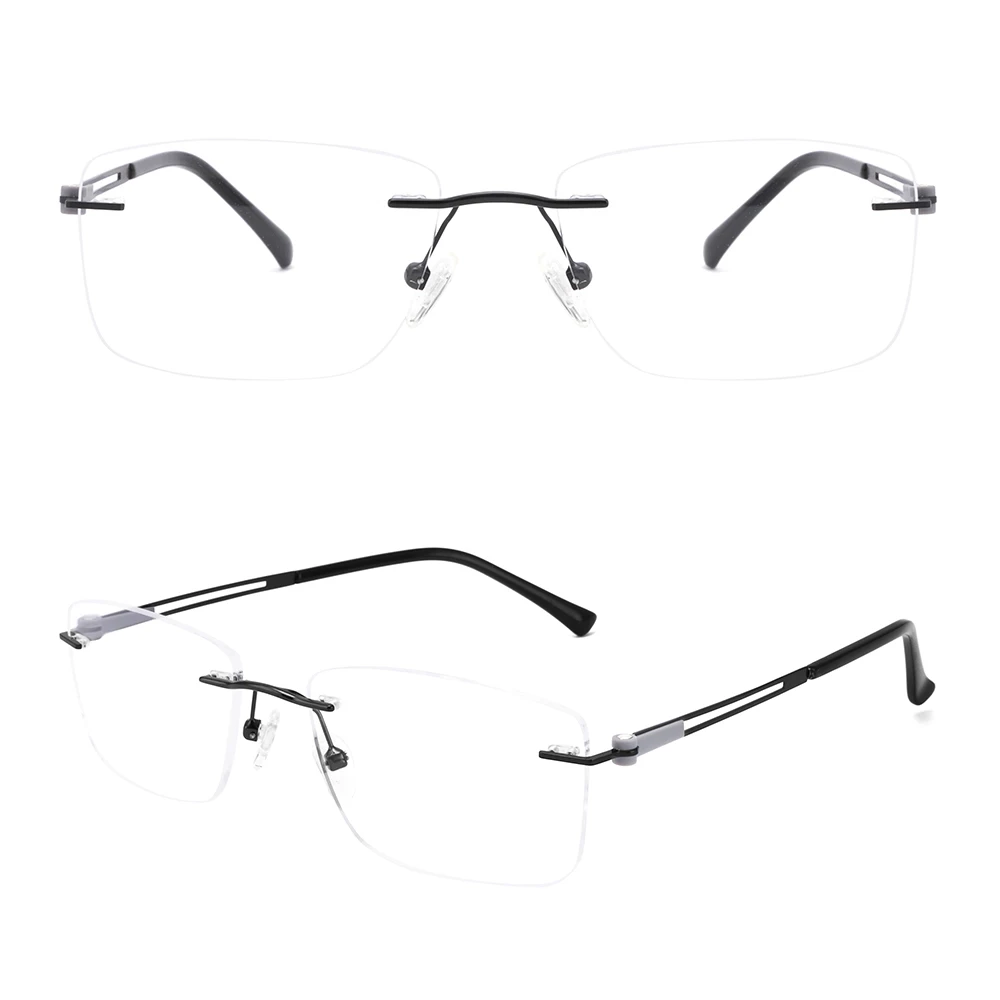 fancy rimless eyeglasses