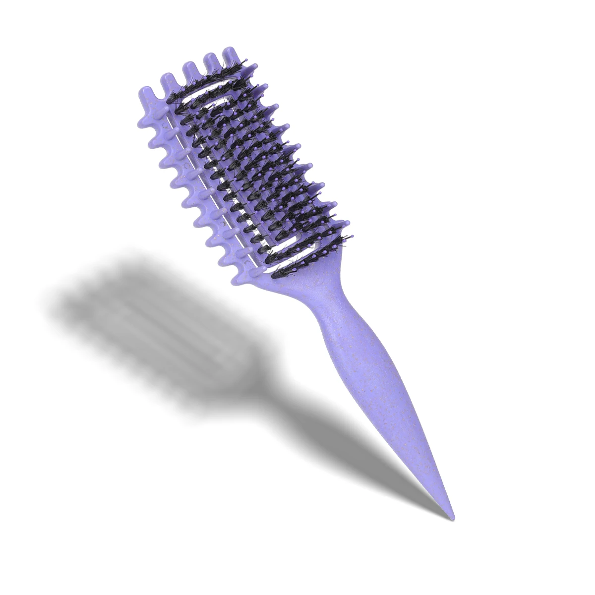 Custom Curl Define Styling Brush With Ridges Grooves Flat Detanging Wet Hair 2 Side Defining Brush for Curly Hair
