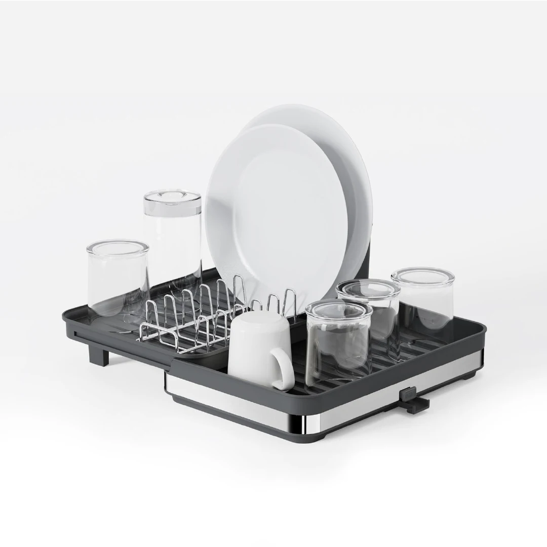 Compact Foldable Steel Dish Drainer Rack Wire Kitchen Organization and Holders  Dish Rack