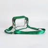 grass green clear crossbody bag