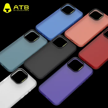 ATB Brand Skin feel Jelly Colors Gorilla King TPU Anti shock frosted phone case for IPH 15 Full series
