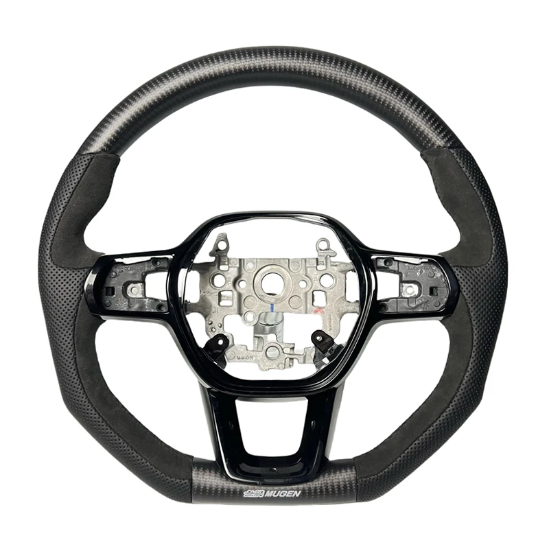 Carbon Fiber & Perforated Leather Steering Wheel for Honda Civic 11th Gen