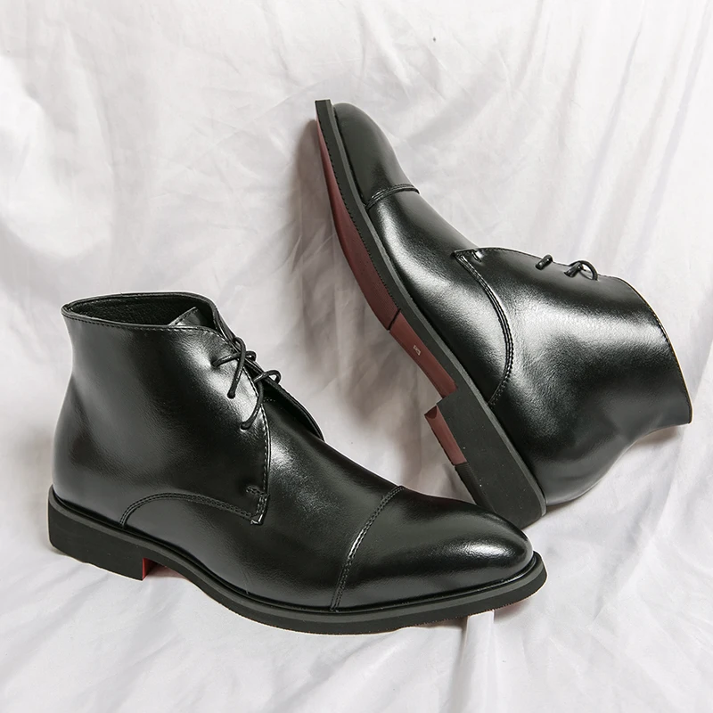 mens formal dress boots Men's Black Leather Dress Boots | Portugal main image 1