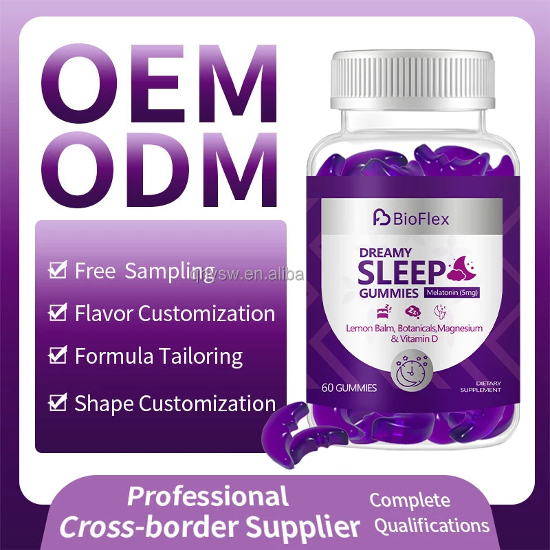 OEM Private Label 5mg Melatonin Sleep Gummies for Promote Relaxation Sleeping Stay Asleep Long