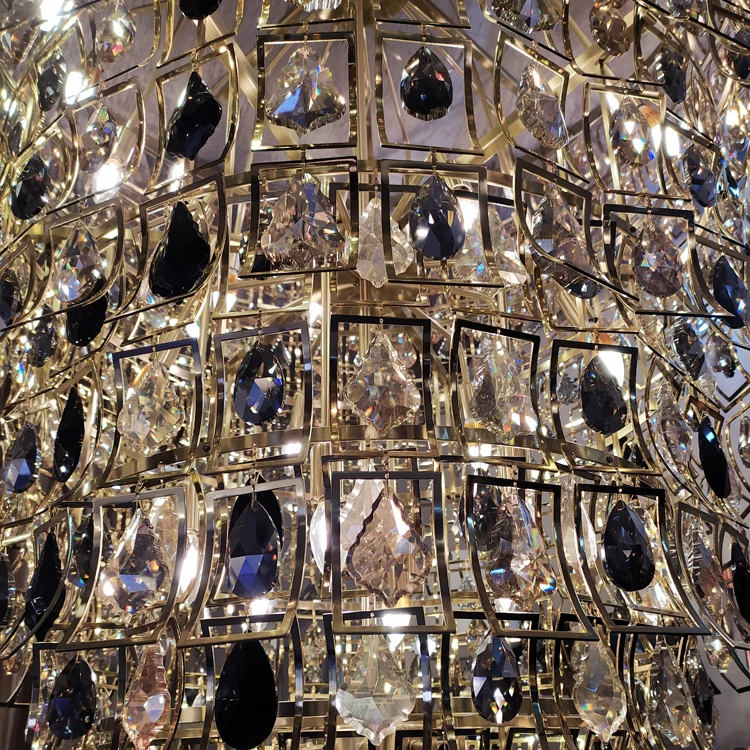 Customized Luxury Modern Hotel Villa Lobby Decoration Large Crystal Chandelier Light